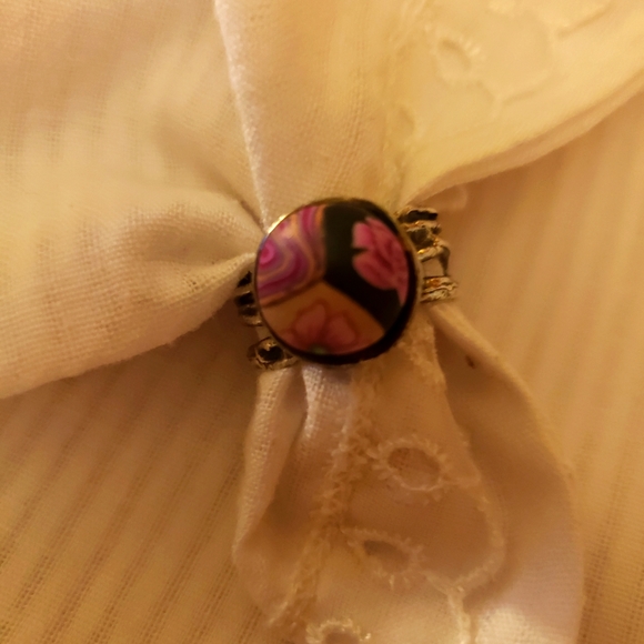 Ring 925 millefiori clay design size 7 - Picture 3 of 7